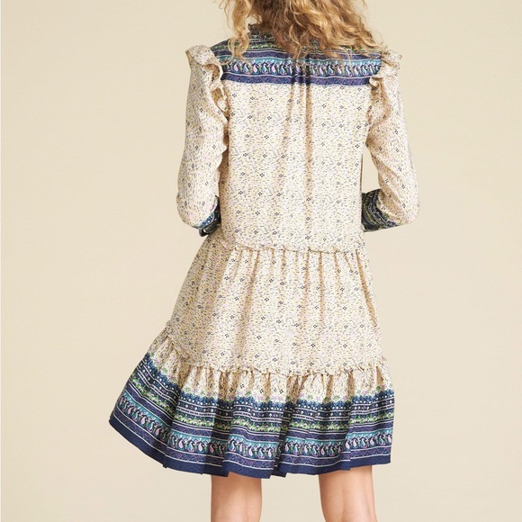 VERONICA BEARD BOHO FLORAL SILK MINI DRESS SIZE 4 - Picture 11 of 13